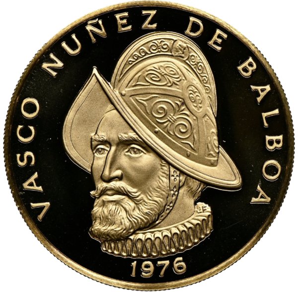 Moneda Oro VASCO NUÑEZ DE BALBOA - PANAMA 8.16 gramos