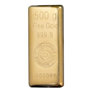 Lingote de oro 500 gramos 9999 Marca SEMPSA