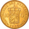 Moneda Oro 10 Gulden. Holanda. Wilhelmina Varios años