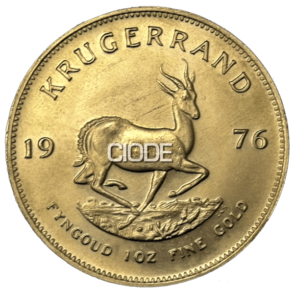 Moneda de Oro de 1 Oz Krugerrand de Sudafrica (Varios Años)