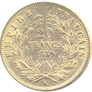 20 FRANCOS. FRANCIA. 5,81 GR. ORO.  LUIS NAPOLEON