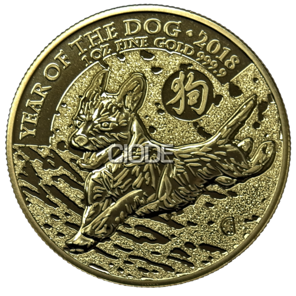 100 Pounds  Reino Unido: Calendario Lunar año del Perro. 2018
