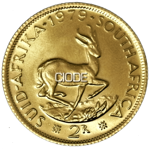 Moneda de Oro 7,99 gramos 2 Rand Sudafrica Oro Varios Años
