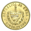 Moneda 1/4 oz oro 5 Pesos Varios años Cuba 8,359 GRS. Oro - Imagen 2