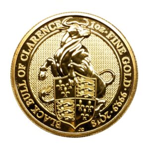 Moneda de Oro Tudor Beasts . The Bull of Clarence. Britannia de 1 Onza - 31.13 gramos Año 18