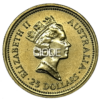 25$ Australia. Canguro/Nugget. Año 1987. 1/4 Onza Oro - Imagen 2