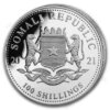 Moneda 1 Onza Plata / 31.1 Gramos / Elefante Somalia / Año 2021 Onza Plata.