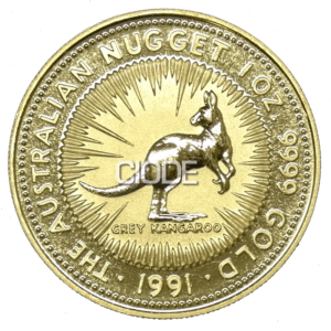 Moneda 31.10 gramos ORO 1 Onza  CANGURO 1991 AUSTRALIA