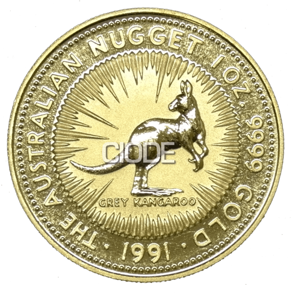 Moneda 31.10 gramos ORO 1 Onza  CANGURO 1991 AUSTRALIA