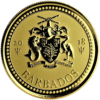 Moneda  1 Onza oro 31.10 Gramos Barbados 2018 Tridente - Imagen 2
