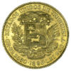 Moneda Oro Simon Bolivar AÑO 1886 Venezuela