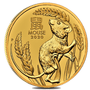 Moneda 1 Onza de oro 100 dollares año del RATÓN 2020 AUSTRALIA