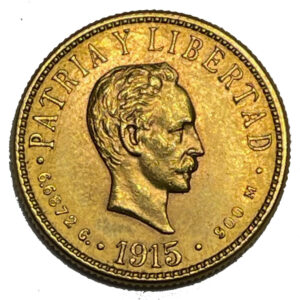Moneda oro 4 Pesos CUBA Año 1916
