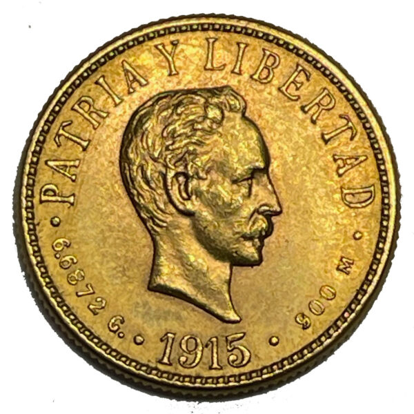 Moneda oro 4 Pesos CUBA Año 1916
