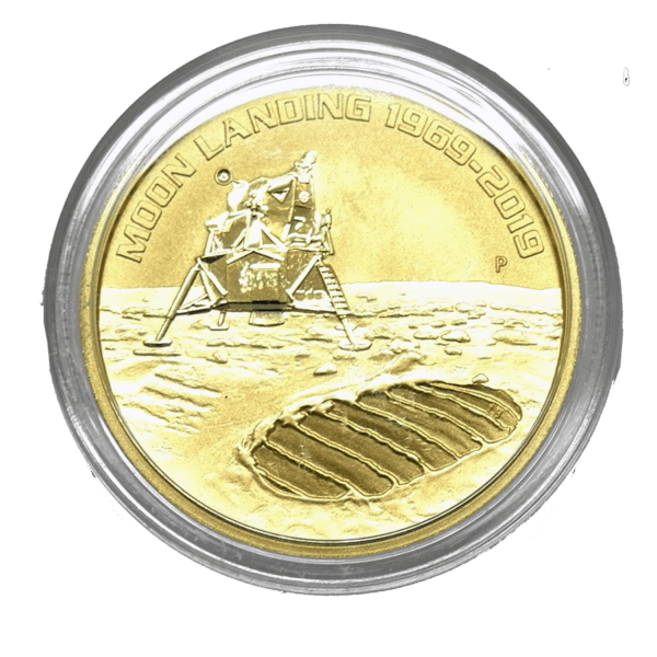 Moneda 1 Onza oro Moon Landing / Aterrizaje Lunar-100 Dolares - Año 2019 Australia