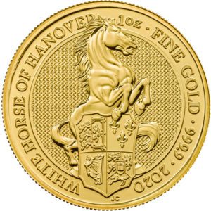 Moneda 1 Onza Oro 100 Libras Gran bretaña 2020 Series Queen’s Beasts WHITE HORSE