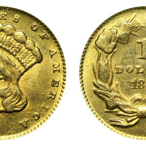 Moneda oro 1 Dolar Usa 1868