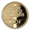 Moneda oro 100 Francos República Francesa La Fayette 1987