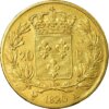 Moneda Oro 20 francos Francia de 1820 Luis XVIII.