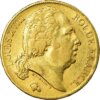 Moneda Oro 20 francos Francia de 1820 Luis XVIII.