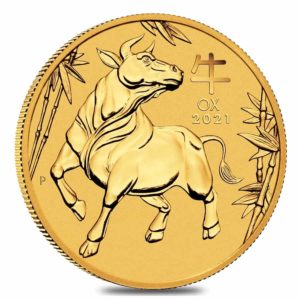 Moneda 1/2 Onza de oro OX 50 dólares año lunar del BUEY 2021 AUSTRALIA