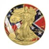 Moneda 1 Onza / 31.10 Gramos / Aguila Americana / bandera Confederada / 2020