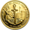 Moneda 17 gramos oro 100 Dolares 400 aniversario St. Jhon´s Terranova