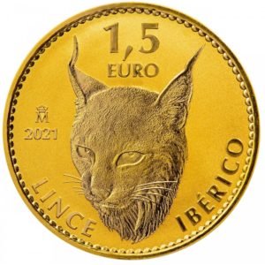 Moneda 1 Onza 31.10 Gramos oro Linze - 1,5 Euros - Año 2021 España