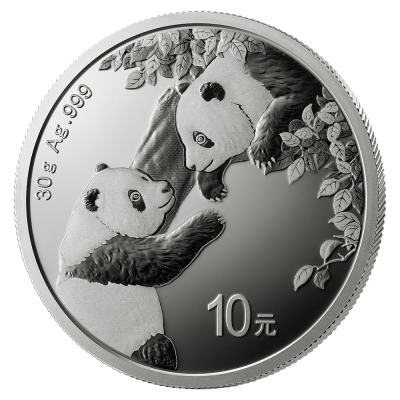 Moneda de plata Panda Chino. 1 Onza 30 gramos