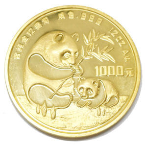 Moneda de oro Panda Chino 12 Onzas 373.242 gr de oro  1986