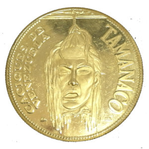 Moneda/Medalla de Oro TAMANACO Serie Caziques de Venezuela