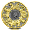 Moneda 2 Oz Plata-Oro-Ruthenio Bestias de la Reina completa 62.41 Gramos