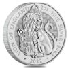 Moneda 5 libras 2 Onzas Plata . León de Inglaterra 62.41 gramos Año 2022