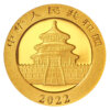 Moneda Panda Chino 10 Yuanes 1 gramo de oro 2022