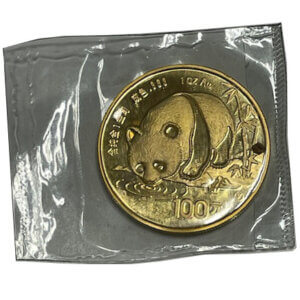 Moneda de oro Panda Chino 1 Onza 31.10 g de oro Año 1987