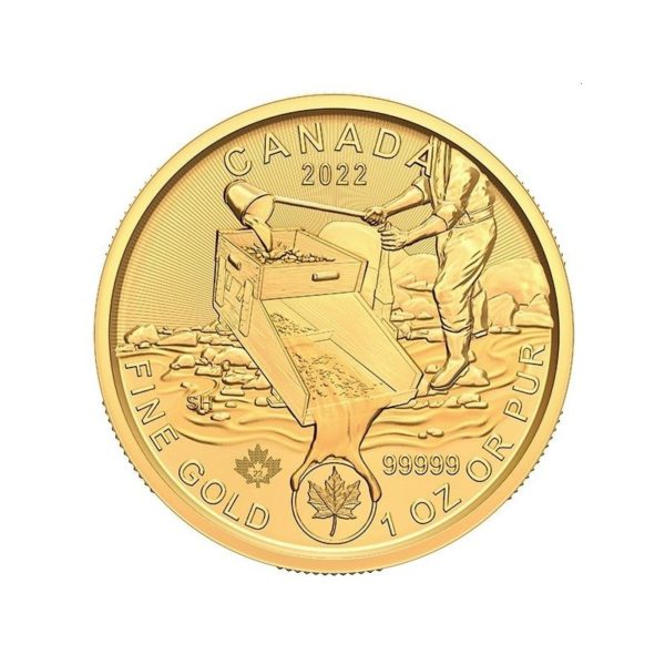 Moneda de Oro lavado de oro - Klondike Rush Canada 31.10 Gramos 2022