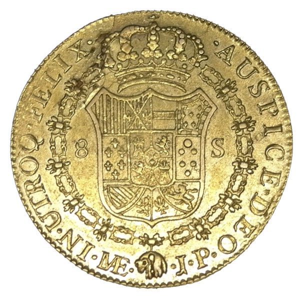 Moneda oro 8 Escudos 27 gramo FERNANDO VII 1818 ESPAÑA
