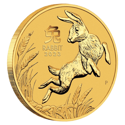 Moneda 2 Onzas de oro 62.207 Gramos 200 dólares año lunar del CONEJO 2023 AUSTRALIA