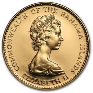 Moneda Oro 50 Dolares 1972 ISLAS BAHAMAS