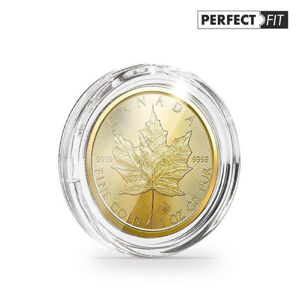 Cápsulas para monedas, perfecto para 1 oz, Maple de oro (30,00 mm) Paquete de 10
