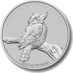 Moneda De 1 Onza/31.10 Gramos Plata Kookaburra. Año 2010