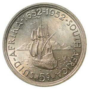 Moneda Plata 28.20 Gramos 5 Chelines de Plata Sudáfrica. Varios Años