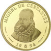 Moneda oro 34.55 g 100 Ecus Marina Española Miguel de Cervantes 1994 España