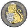 Moneda 2 Oz Plata-Oro-Ruthenio Bestias de la Reina Lion of England 62.41 Gramos