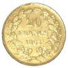 20 Francos Leopoldo I. Belgica 1865
