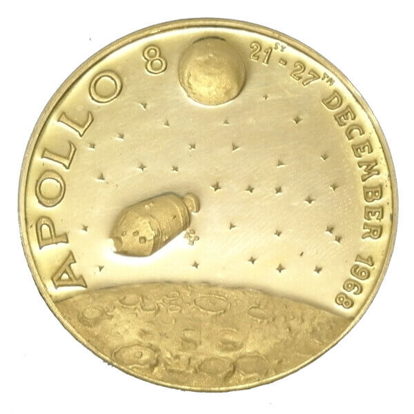 Medalla Oro 17.3 Gramos MISION APOLLO 8