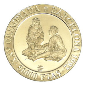 Moneda de Oro 999 80.000 pesetas Olimpiadas Barcelona 1992 Nº 2