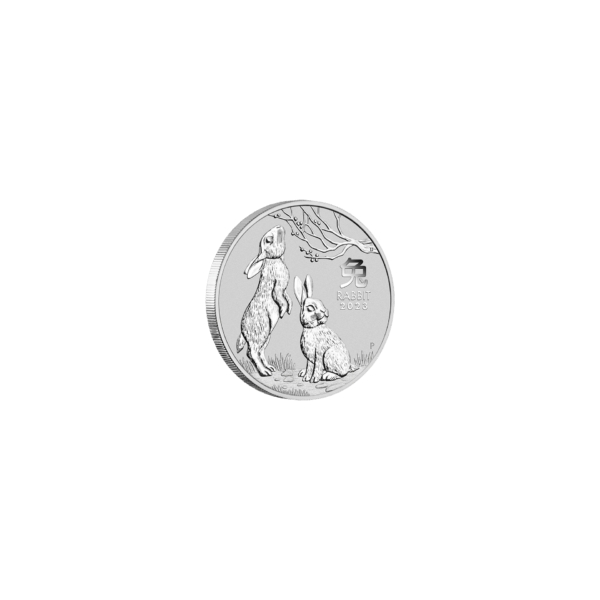 Moneda de Plata 9999 AÑO LUNAR CONEJO 1000 Gramos. AUSTRALIA