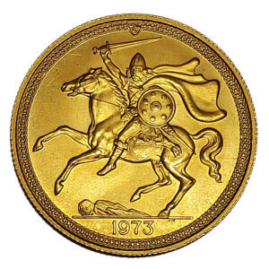 Moneda16 gramos Oro Soberano 1973 ISLE OF MAN