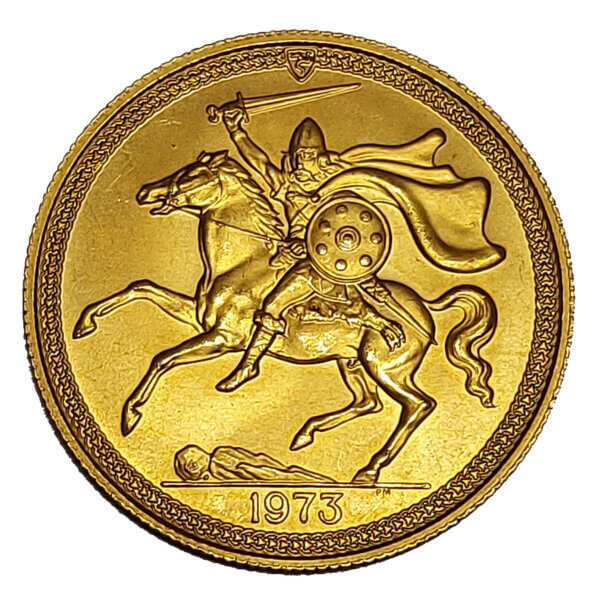 Moneda16 gramos Oro Soberano 1973 ISLE OF MAN